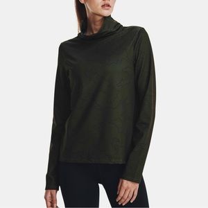 Under Armour Women’s Long Sleeve Funnel Neck Green Top Size Small NWT